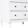 Walker Edison Modern 6-Drawer Solid Wood Dresser Bedroom Storage, 57 Inch, White(White-t)