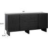 Walker Edison Modern Beveled 2-Door, 2-Drawer Sideboard, 63 Inch, Black(Black)