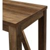 Walker Edison Modern Farmhouse A-Frame Wood Rectangle Side Table Living Room Small End Accent Table, 13 Inch, Rustic Oak(Rustic Oak)