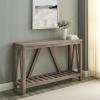 Walker Edison Modern Farmhouse Accent Entryway Table Entry Table Living Room End Table, 52 Inch, Grey Wash(Grey Wash)