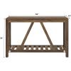 Walker Edison Modern Farmhouse Accent Entryway Table Entry Table Living Room End Table, 52 Inch, Grey Wash(Rustic Oak)