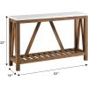 Walker Edison Modern Farmhouse Accent Entryway Table Entry Table Living Room End Table, 52 Inch, Grey Wash(Walnut/Marble)