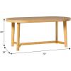 Walker Edison Modern Farmhouse Rustic Solid Oak Wood Oval Dining Table for 6 – Black Oak(White Oak)