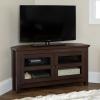 Walker Edison Modern Farmhouse Wood Corner Universal TV Stand for TV’s up to 50″ Flat Screen Living Room Storage Entertainment Center, 44 Inch, Espresso Brown(Espresso)