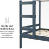 Walker Edison Modern Twin-Size Children’s Bed Frame Bedroom, Twin-Size, Olive Green(Midnight Navy)
