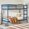 Walker Edison Modern Twin-Size Children’s Bed Frame Bedroom, Twin-Size, Olive Green(Midnight Navy)