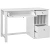Walker Edison Modern Wood Computer Writing Desk Storage File Drawer Office Home Office Workstation Small, 48 Inch, White(White)
