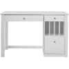 Walker Edison Modern Wood Computer Writing Desk Storage File Drawer Office Home Office Workstation Small, 48 Inch, White(White)