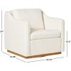 Walker Edison Nash Modern Farmhouse Linen Swivel Accent Chair, Cream(Cream)