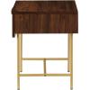 Walker Edison Reema Fluted Drawer Side Table, 18 Inch, Coastal Oak(Dark Walnut)