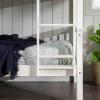 Walker Edison Resende Mission Style Solid Wood Twin over Twin Bunk Bed, Twin over Twin, Walnut(White)