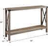 Walker Edison Sedalia Farmhouse Hallway Entry Home Accent Table, 46 Inch, White(Grey)
