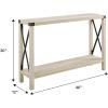 Walker Edison Sedalia Farmhouse Hallway Entry Home Accent Table, 46 Inch, White(White)