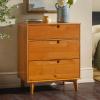 Walker Edison Sloane 6-Drawer Solid Wood Dresser with Metal Handles, 52 Inch, Caramel(Caramel)