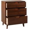 Walker Edison Sloane 6-Drawer Solid Wood Dresser with Metal Handles, 52 Inch, Caramel(Walnut)