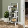 Walker Edison Sophia Modern 4 Shelf Ladder Bookcase , 55 Inch, White(White)