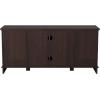 Walker Edison Traditional Wood Universal TV Stand with Storage Cabinets for TV’s up to 65″ Living Room Entertainment Center, 44 Inch, Traditional Brown(Espresso Brown)