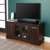 Walker Edison Traditional Wood Universal TV Stand with Storage Cabinets for TV’s up to 65″ Living Room Entertainment Center, 44 Inch, Traditional Brown(Espresso Brown)