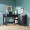 Walker Edison Transitional Office Design, Writing Desk with Drawers and Open Cubbies, Spacious Desktop, Reversible Fit, Complementary in Living Spaces, 49.75”L, Black(Black)