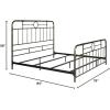 Walker Edison Vintage Antique Metal Iron Pipe King Size Bed Headboard Footboard Bed Frame Bedroom, King, Bronze(Bronze)
