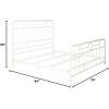 Walker Edison Vintage Antique Metal Iron Pipe King Size Bed Headboard Footboard Bed Frame Bedroom, King, Bronze(White)