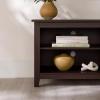 Walker Edison Wren Classic 4 Cubby TV Stand for TVs up to 65 Inches, 58 Inch, Brown(Espresso)