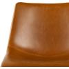 Walker Edison Xuma Modern Faux Leather Armless Low Back Counter Stool, Set of 2, Whiskey Brown(Modern Whiskey Brown)