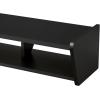 Walker Edison Zee Modern Floating Mounted Minimalist TV Stand, 65 Inch Length, for TVs up to 70 Inches, Solid Black(Solid Black)