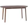 Walker Edison 6 Person Mid-Century Modern Solid Wood Oval Extension Dining Table with Hairpin Legs and Removable Leaf, Caramel(Walnut)