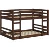 Walker Edison Alexander Classic Solid Wood Stackable Jr Twin over Twin Bunk Bed, Twin over Twin, Walnut(Walnut)