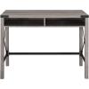 Walker Edison Callum Modern Farmhouse Metal X Writing Desk, 42 Inch, Grey Wash(Grey Wash)