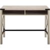 Walker Edison Callum Modern Farmhouse Metal X Writing Desk, 42 Inch, Grey Wash(White Oak)