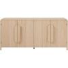 Walker Edison Chantelle Sideboard Buffet with Storage, 64″, Coastal Oak(Coastal Oak)