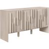 Walker Edison Contemporary Detailed 3-Door Sideboard 55 Inch Ivory Oak(Ivory Oak)