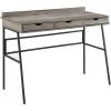Walker Edison Eleanor 42 Inch Contemporary 3 Drawer Angled Writing Desk – Grey Wash(Grey Wash)