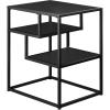 Walker Edison Finley Contemporary Floating Shelf Side Table, 16 Inch, Black(Solid Black)