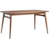 Walker Edison Mid-Century Modern Solid Wood Tapered-Leg Dining Table, 59 Inch, Walnut(Walnut)