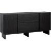 Walker Edison Modern Beveled 2-Door, 2-Drawer Sideboard, 63 Inch, Black(Black)
