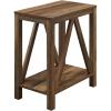 Walker Edison Modern Farmhouse A-Frame Wood Rectangle Side Table Living Room Small End Accent Table, 13 Inch, Rustic Oak(Rustic Oak)