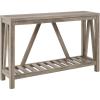 Walker Edison Modern Farmhouse Accent Entryway Table Entry Table Living Room End Table, 52 Inch, Grey Wash(Grey Wash)