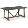 Walker Edison Modern Farmhouse Small Kitchen Furniture Dining Room Table Wood, 72 Inch, Grey and Brown(Grey and Brown)