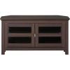 Walker Edison Modern Farmhouse Wood Corner Universal TV Stand for TV’s up to 50″ Flat Screen Living Room Storage Entertainment Center, 44 Inch, Espresso Brown(Espresso)