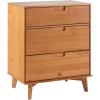 Walker Edison Sloane 6-Drawer Solid Wood Dresser with Metal Handles, 52 Inch, Caramel(Caramel)