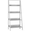 Walker Edison Sophia Modern 4 Shelf Ladder Bookcase , 55 Inch, White(Grey)