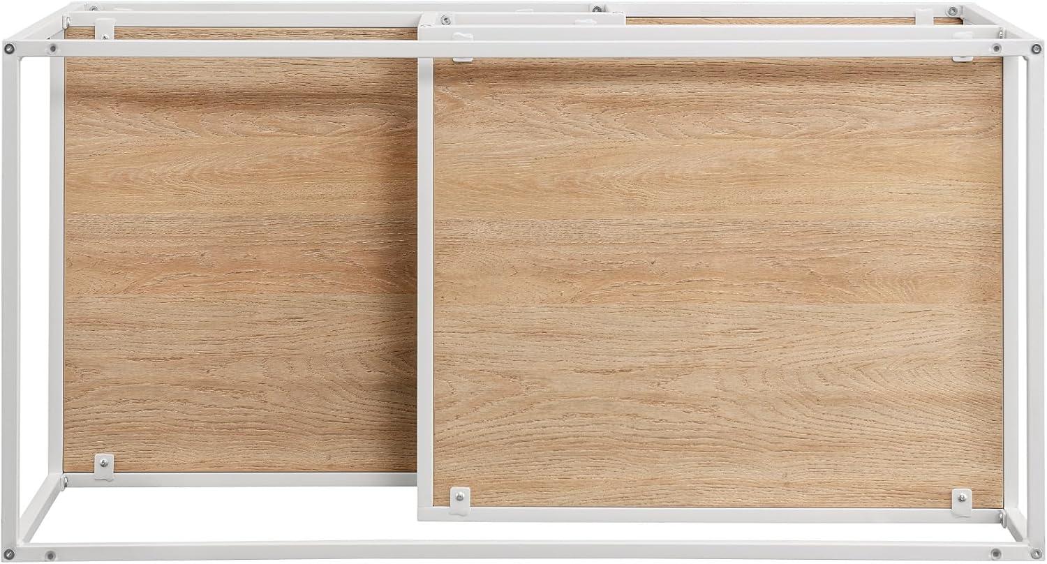 imageWalker Edison Contemporary Floating Shelf Coffee Table 40 Inch Coastal OakWhiteCoastal Oak