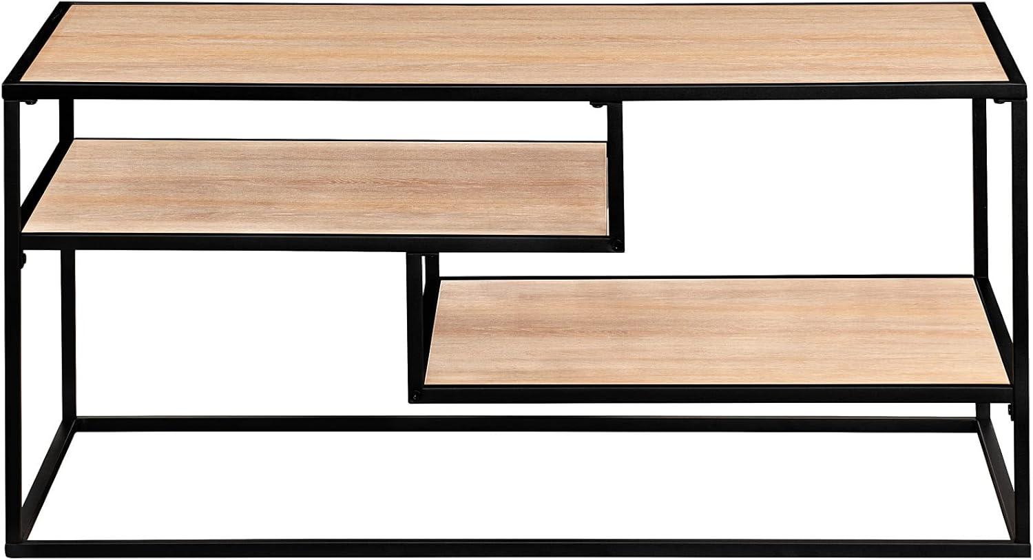 imageWalker Edison Finley Contemporary Floating Shelf Coffee Table 40 Inch Coastal OakCoastal Oak