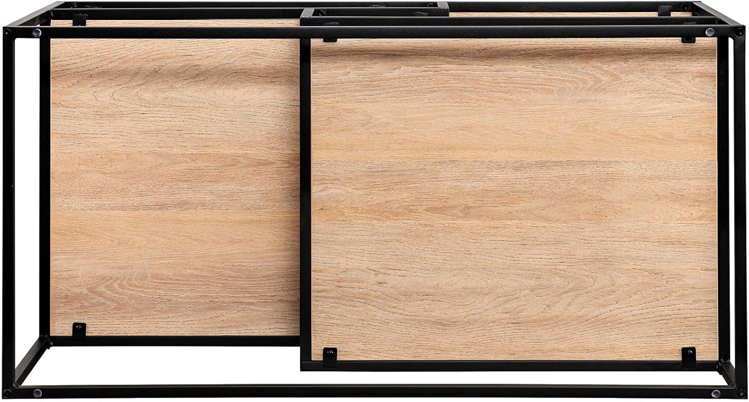 imageWalker Edison Finley Contemporary Floating Shelf Coffee Table 40 Inch Coastal OakCoastal Oak