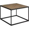 Walker Edison Cavyl Contemporary Open-Box Metal Frame Square Coffee Table 25 Inch Parquet Veneer