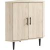 Walker Edison Saxon Mid-Century Modern 2-Door Corner Accent Cabinet 30 Inch Birch(Birch)
