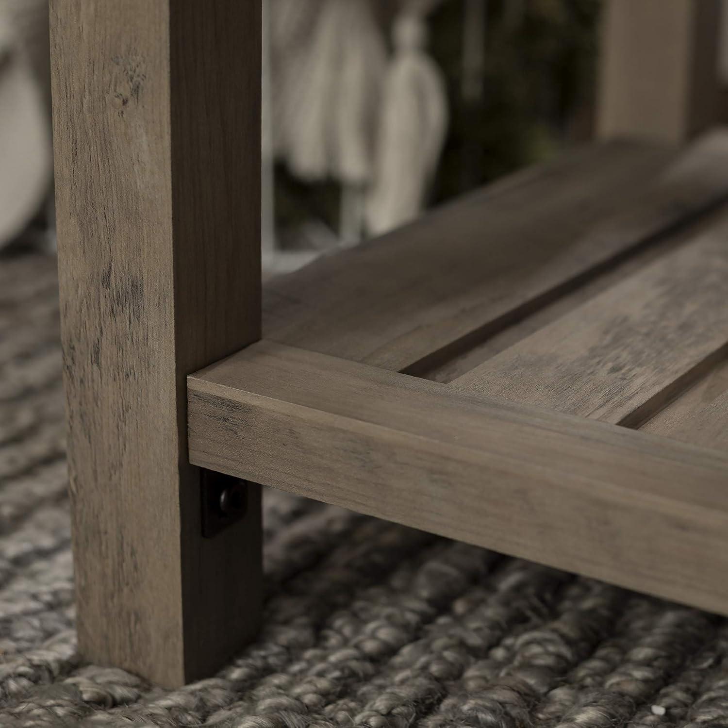 imageWalker Edison Farmhouse Square Side Accent Table SetLivingRoom Storage End Table with Storage Door Nightstand Bedroom 18 Inch Grey WashGrey Wash